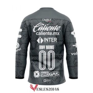 Personalized Liga MX Atlas Club Banco Azteca grey custom hockey Jersey, Trending Gifts For Fans - Vesles2014s 1