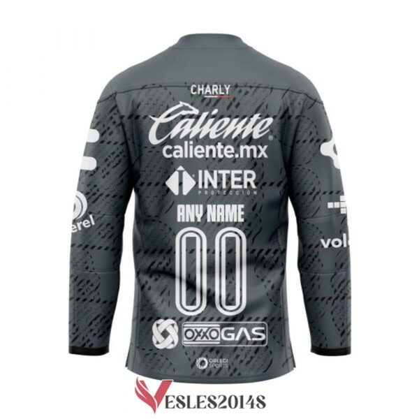 Personalized Liga MX Atlas Club Banco Azteca grey custom hockey Jersey, Trending Gifts For Fans - Vesles2014s 1