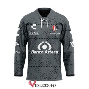 Personalized Liga MX Atlas Club Banco Azteca grey custom hockey Jersey, Trending Gifts For Fans - Vesles2014s
