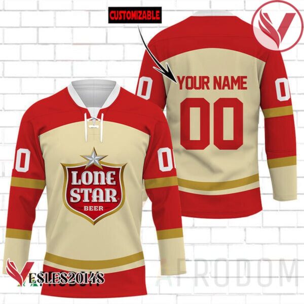 Personalized Lone Star Beer Hockey Jersey - Vesles2014S