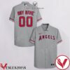 Personalized Los Angeles Angels Gray Hawaiian Shirt And Short, Unique Gifts For Friends - Vesles2014S 1