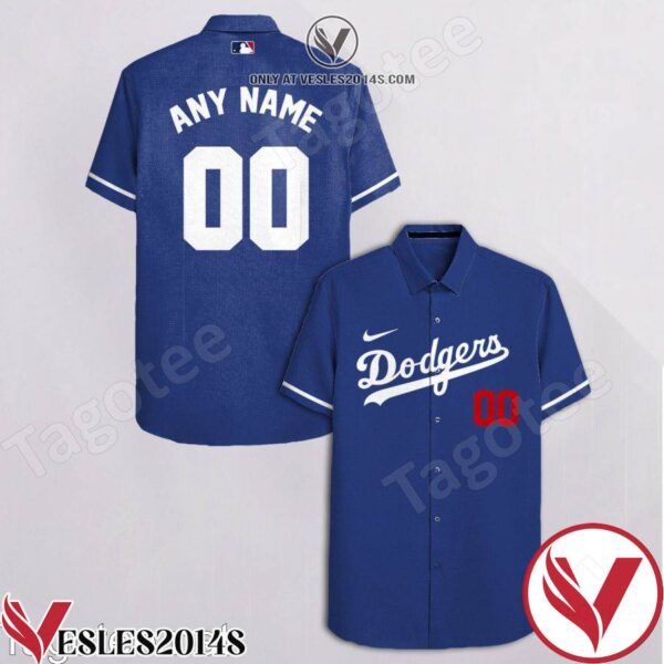 Personalized Los Angeles Dodgers Blue Gift For Fans Hawaiian Shirt And Short, Unique Gifts For Friends - Vesles2014S 1