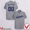 Personalized Los Angeles Dodgers Gray Hawaiian Shirt And Short, Unique Gifts For Friends - Vesles2014S 1