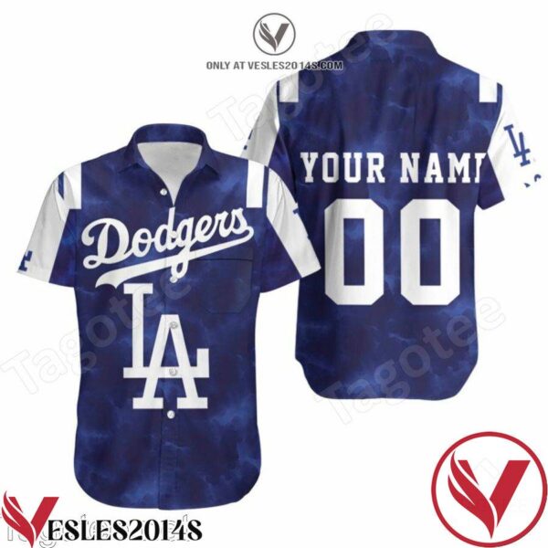 Personalized Los Angeles Dodgers Navy Galaxy Hawaiian Shirt, Unique Gifts For Friends - Vesles2014S 1