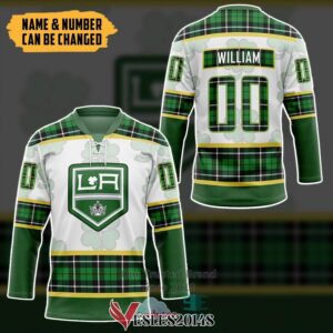 Personalized Los Angeles Kings St Patrick Day Hockey Jersey, Trending Gifts For Fans - Vesles2014s 2