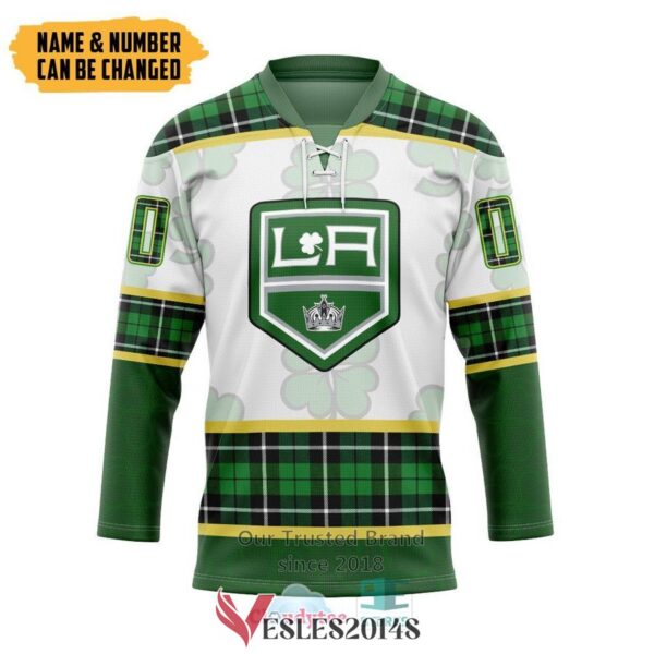 Personalized Los Angeles Kings St Patrick Day Hockey Jersey, Trending Gifts For Fans - Vesles2014s