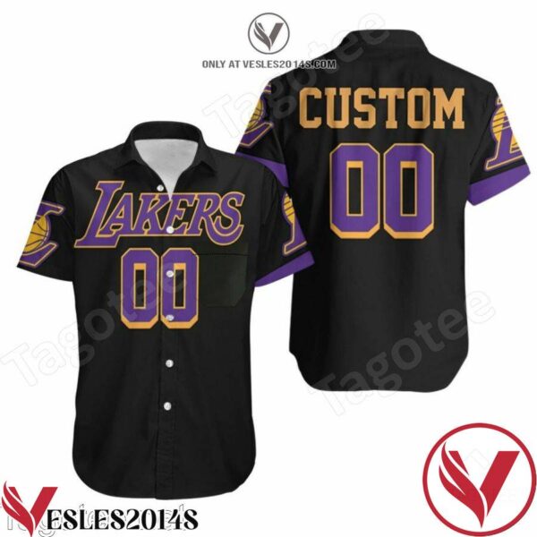 Personalized Los Angeles Lakers 2020-2021 Earned Edition Black Hawaiian Shirt, Unique Gifts For Friends - Vesles2014S 1