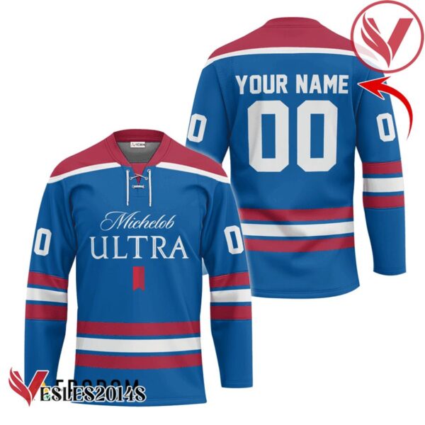 Personalized Michelob ULTRA Blue Hockey Jersey - Vesles2014S