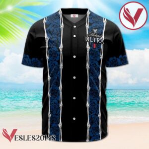 Personalized Michelob ULTRA Blue Skeleton Rose Baseball Jersey, Perfect Gifts For Fans - Vesles2014S 2