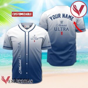 Personalized Michelob ULTRA Gradient Baseball Jersey, Perfect Gifts For Fans - Vesles2014S