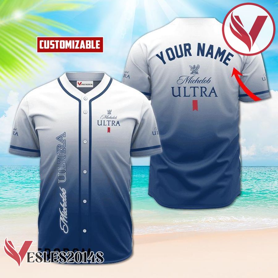 Personalized Michelob ULTRA Gradient Baseball Jersey, Perfect Gifts For Fans - Vesles2014S