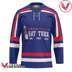 Personalized Michelob ULTRA Hat Trick Hockey Jersey - Vesles2014S 1