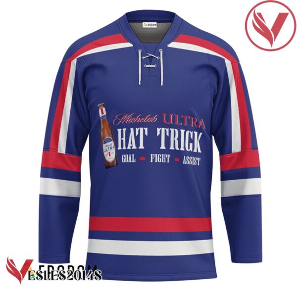 Personalized Michelob ULTRA Hat Trick Hockey Jersey - Vesles2014S 1