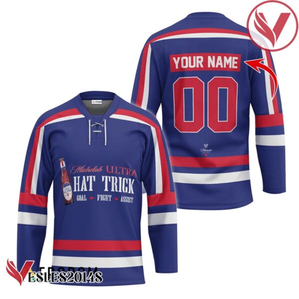 Personalized Michelob ULTRA Hat Trick Hockey Jersey - Vesles2014S