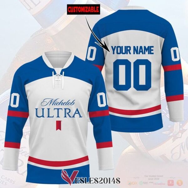 Personalized Michelob ULTRA Hockey Jersey, Trending Gifts For Fans - Vesles2014s