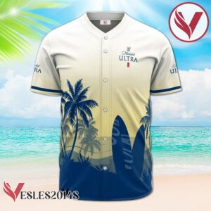 Personalized Michelob ULTRA Palm Tree Surfboard Baseball Jersey, Perfect Gifts For Fans - Vesles2014S 2