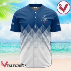Personalized Michelob ULTRA White And Blue Halftone Baseball Jersey, Perfect Gifts For Fans - Vesles2014S 2