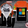 Personalized Microsoft Uniform Fleece Hoodie, Unique Gifts For Employee - Vesles2014S 1