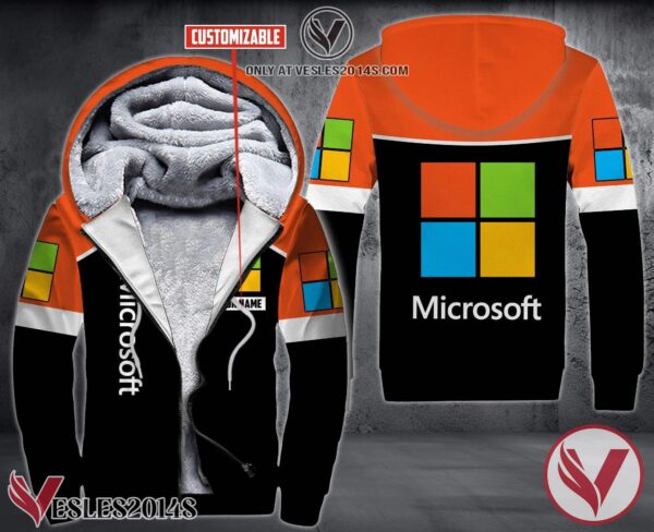 Personalized Microsoft Uniform Fleece Hoodie, Unique Gifts For Employee - Vesles2014S 1