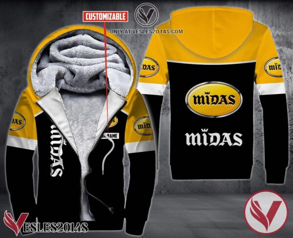 Personalized Midas Uniform Fleece Hoodie, Unique Gifts For Employee - Vesles2014S 1