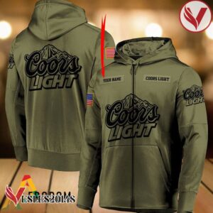 Personalized Military Green Coors Light Hoodie & Zip Hoodie - Vesles2014S 1