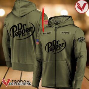 Personalized Military Green Dr Pepper Hoodie & Zip Hoodie - Vesles2014S 1