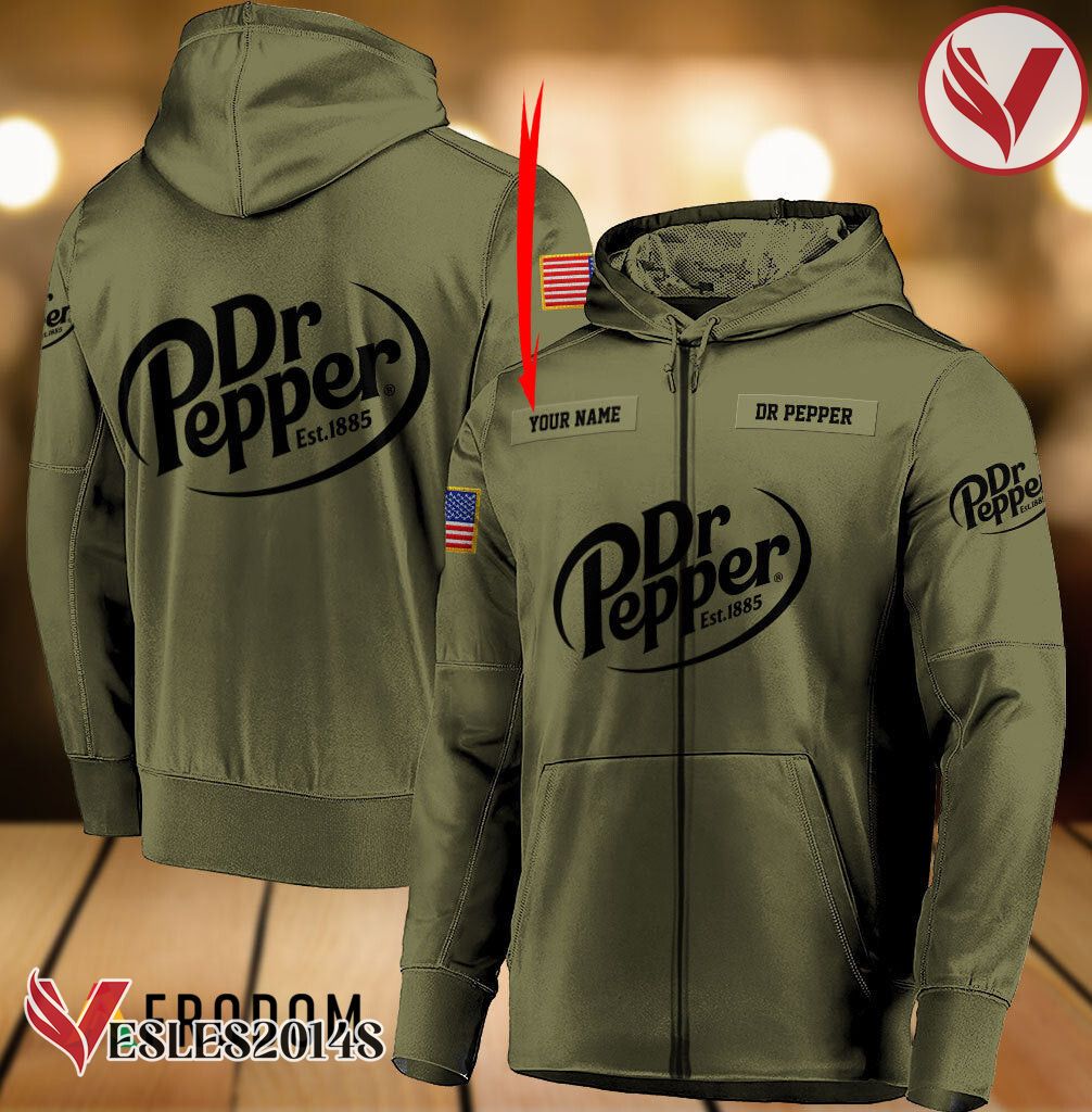 Personalized Military Green Dr Pepper Hoodie & Zip Hoodie - Vesles2014S 1