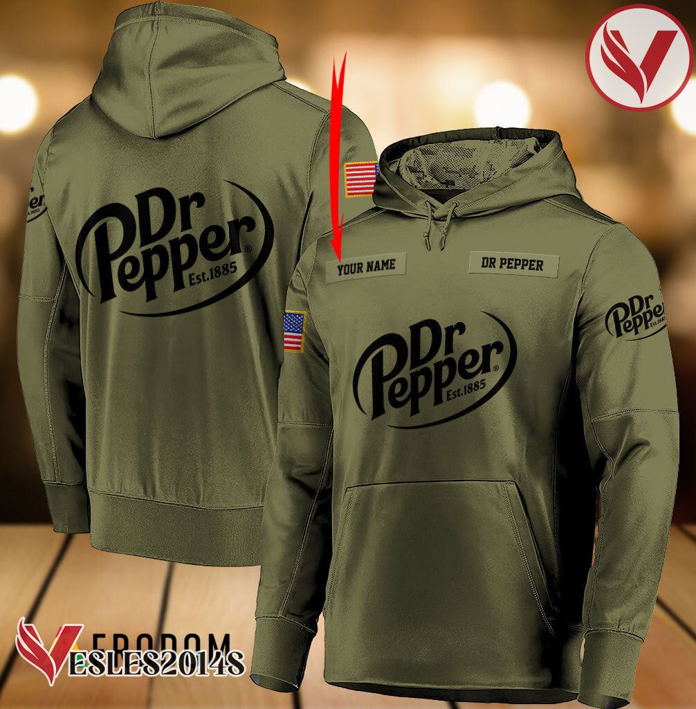 Personalized Military Green Dr Pepper Hoodie & Zip Hoodie - Vesles2014S