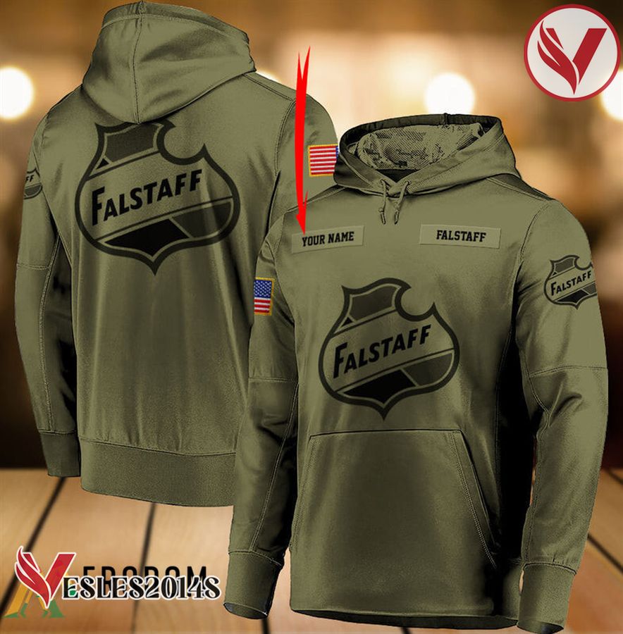 Personalized Military Green Falstaff Beer Hoodie & Zip Hoodie - Vesles2014S