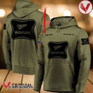 Personalized Military Green Miller High Life Hoodie & Zip Hoodie - Vesles2014S