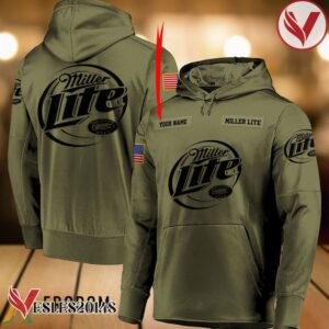 Personalized Military Green Miller Lite Hoodie & Zip Hoodie - Vesles2014S