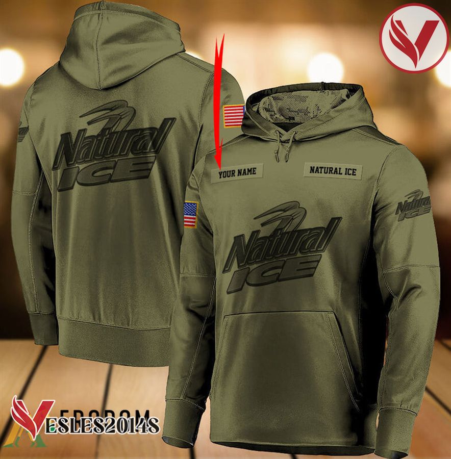Personalized Military Green Natural Ice Hoodie & Zip Hoodie - Vesles2014S