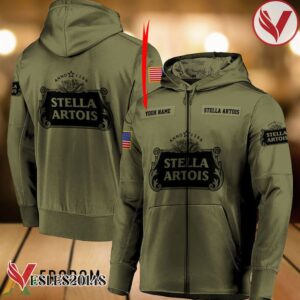 Personalized Military Green Stella Artois Hoodie & Zip Hoodie - Vesles2014S 1