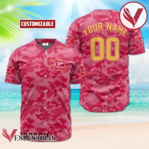 Personalized Miller High Life Pink Camouflage Baseball Jersey, Perfect Gifts For Fans - Vesles2014S