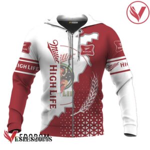 Personalized Miller High Life White And Red Cracking Hoodie & Zip Hoodie - Vesles2014S 2