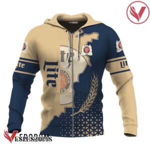 Personalized Miller Lite Beige And Blue Cracking Hoodie & Zip Hoodie - Vesles2014S 2