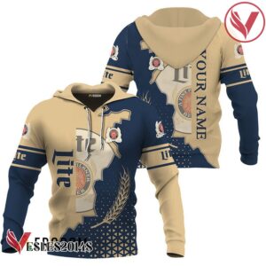 Personalized Miller Lite Beige And Blue Cracking Hoodie & Zip Hoodie - Vesles2014S