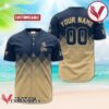 Personalized Miller Lite Beige And Blue Halftone Baseball Jersey, Perfect Gifts For Fans - Vesles2014S