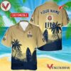 Personalized Miller Lite Palm Tree Surfboard Hawaiian Shirt, Best Summer Gifts For Fans - Vesles2014S