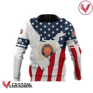 Personalized Miller Lite USA Flag Hoodie & Zip Hoodie - Vesles2014S 3