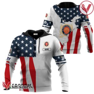Personalized Miller Lite USA Flag Hoodie & Zip Hoodie - Vesles2014S