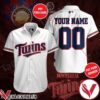 Personalized Minnesota Twins White Hawaiian Shirt And Short, Unique Gifts For Friends - Vesles2014S 1