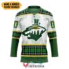 Personalized Minnesota Wild St Patrick Day Hockey Jersey, Trending Gifts For Fans - Vesles2014s