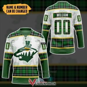 Personalized Minnesota Wild St Patrick Day Hockey Jersey, Trending Gifts For Fans - Vesles2014s 2