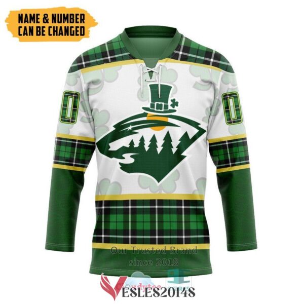 Personalized Minnesota Wild St Patrick Day Hockey Jersey, Trending Gifts For Fans - Vesles2014s