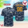 Personalized Modelo Negra Blue Camouflage Baseball Jersey, Perfect Gifts For Fans - Vesles2014S