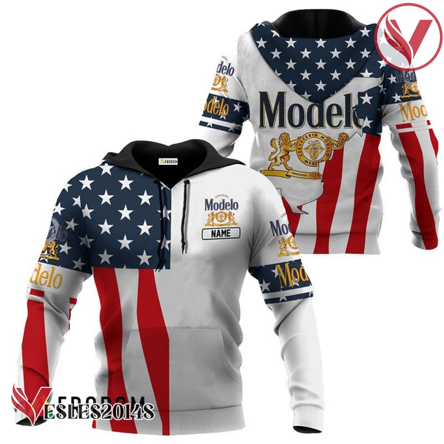 Personalized Modelo Negra USA Flag Hoodie & Zip Hoodie - Vesles2014S