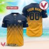 Personalized Modelo Negra Yellow And Blue Halftone Baseball Jersey, Perfect Gifts For Fans - Vesles2014S