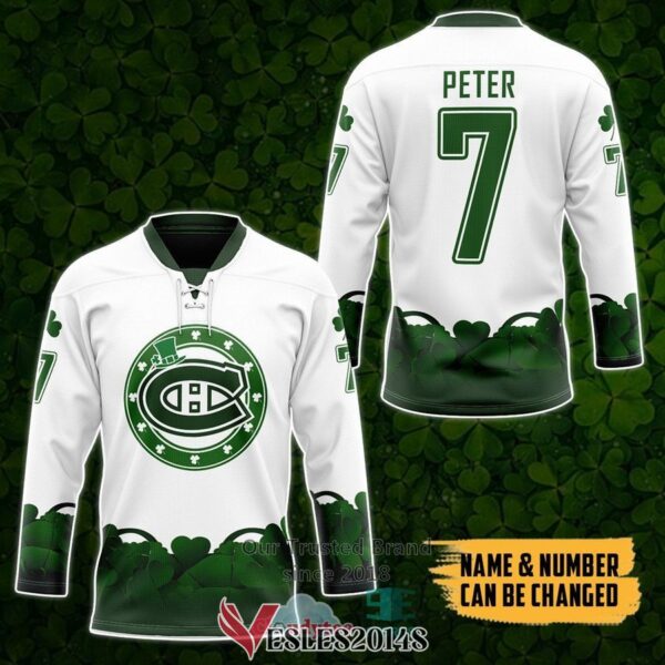 Personalized Montreal Canadiens 2022 St Patrick Day Hockey Jersey, Trending Gifts For Fans - Vesles2014s 3