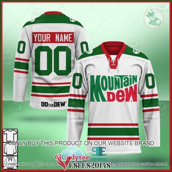 Personalized Mountain Dew Heritage Logo Hockey Jersey, Trending Gifts For Fans - Vesles2014s